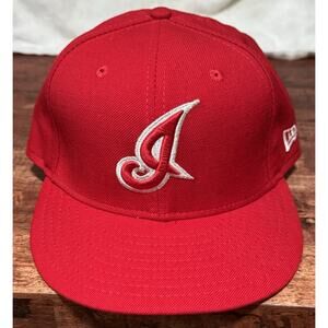 New Era Cooperstown Cleveland Indians Custom "Script I" Red Hat 7 1/8